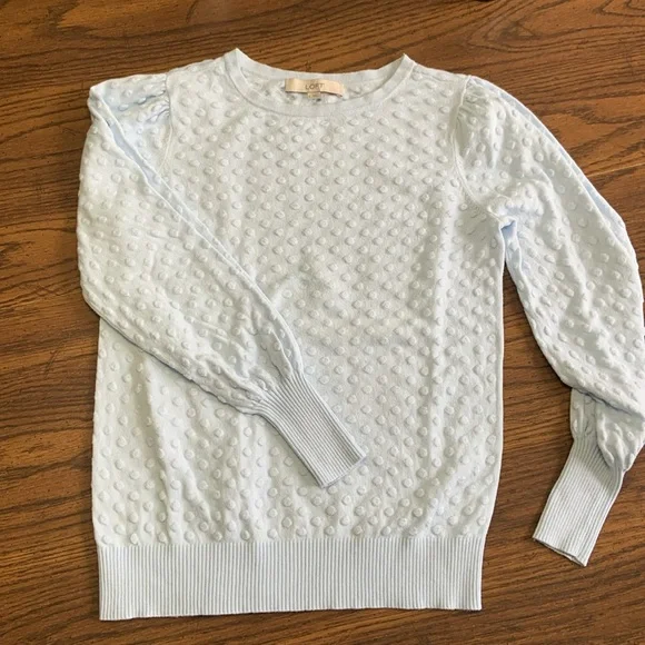 SOLD ❤️Loft Bubble Sweater in Blue🦋 - Picture 6 of 10